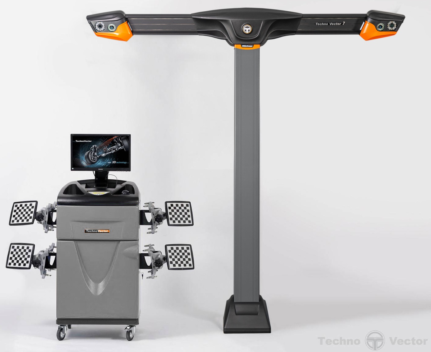 V 7204 T A 3D стенд сход-развала Техновектор с четырьмя неподвижными камерами